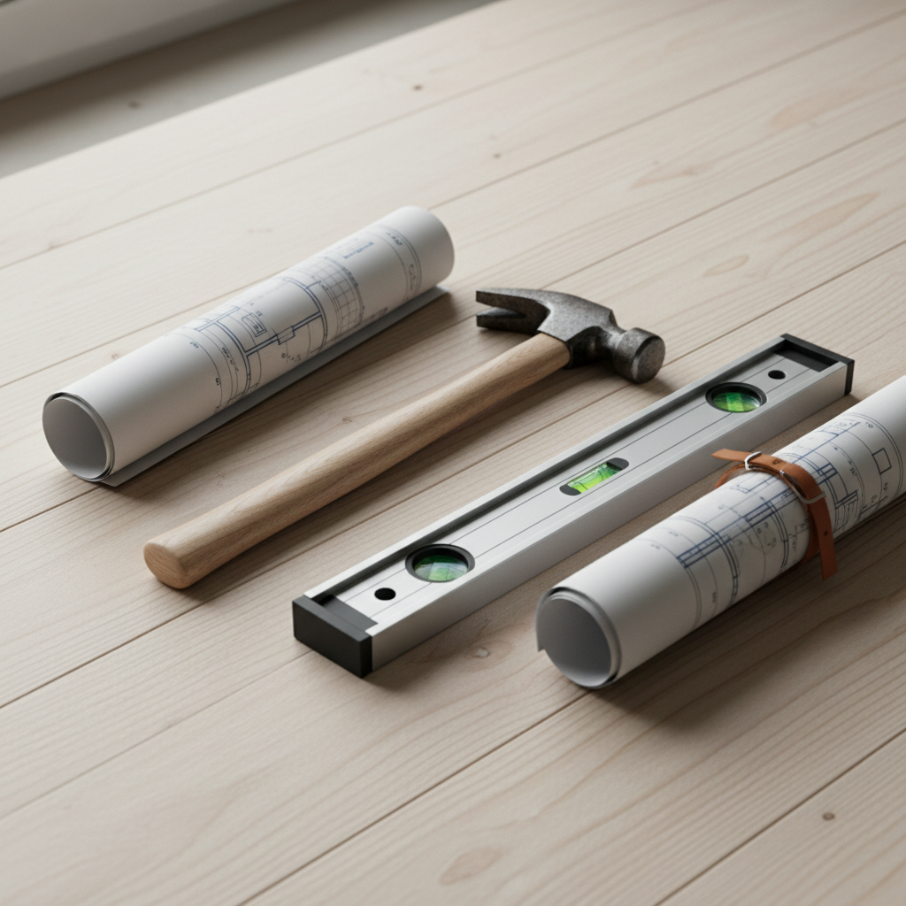 Person skriver klage eller reklamation på laptop ved et nordisk skrivebord